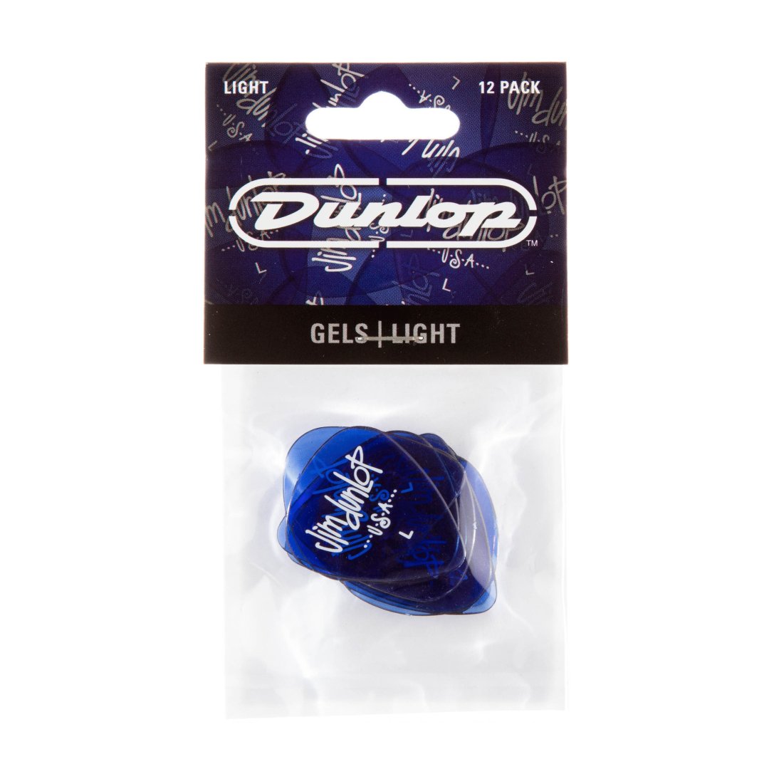 Dunlop Dunlop 486PLT Gels Guitar Pick. Light Blue (12 Pack)