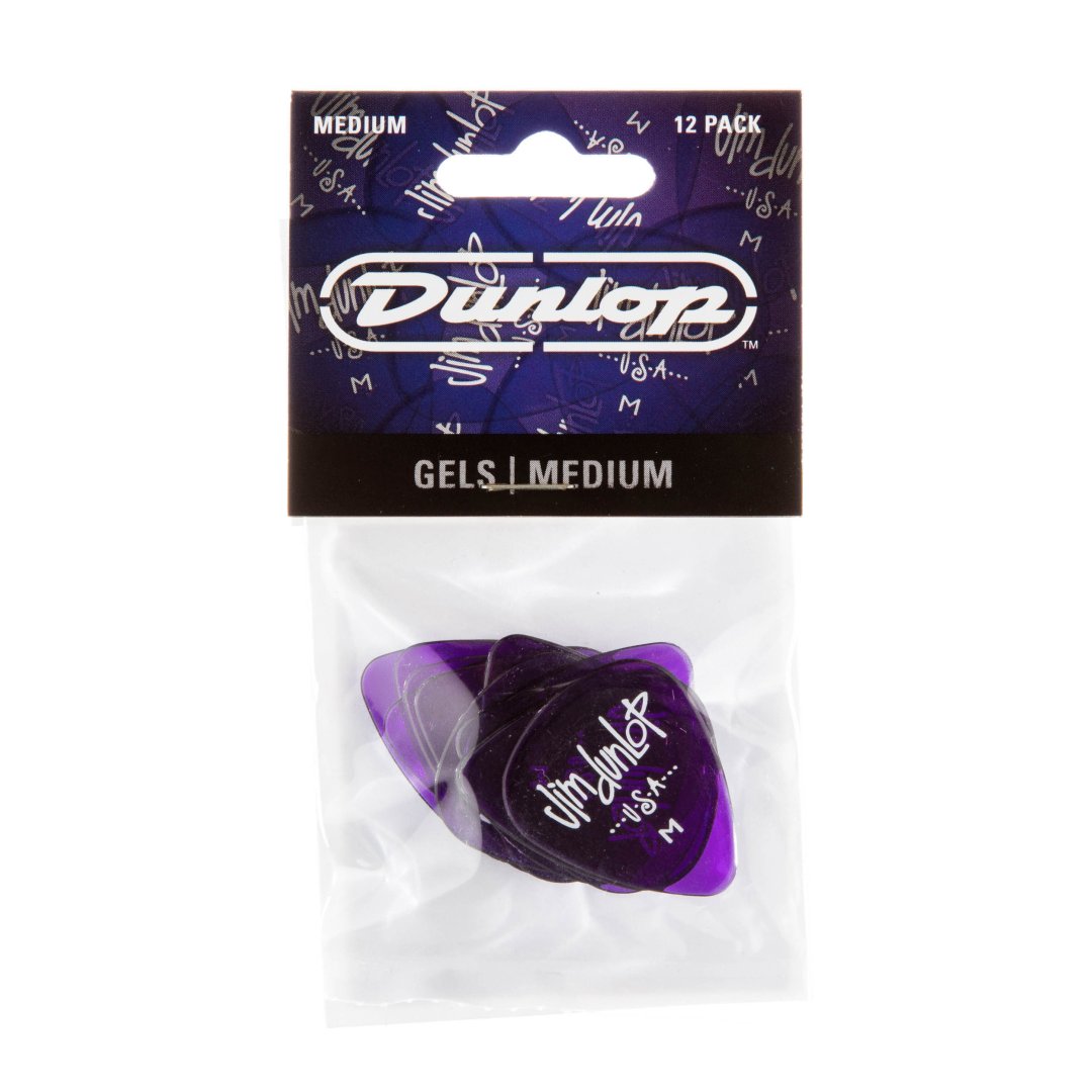 Dunlop Dunlop 486PMD Gels Guitar Pick. Medium Purple (12 Pack)
