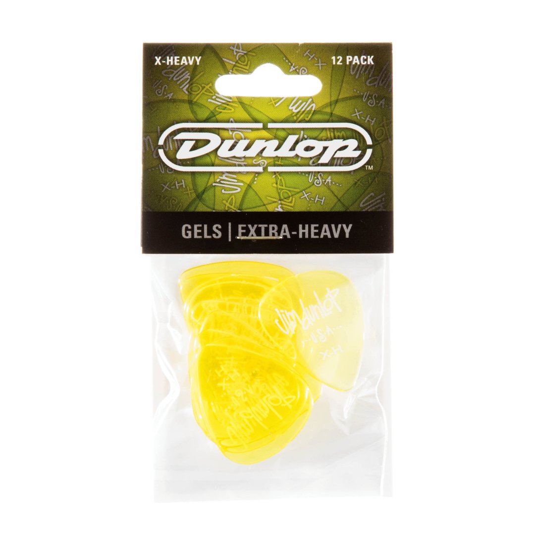 Dunlop Dunlop 486PXH Gels Guitar Pick. Extra Heavy Yellow (12 Pack)