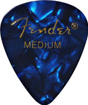 FENDER FENDER 351 SHAPE PREMIUM CELLULOID 12-PACK, BLUE MOTO, MEDIUM
