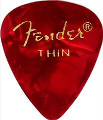 FENDER FENDER 351 SHAPE PREMIUM CELLULOID 12-PACK, RED MOTO, MEDIUM