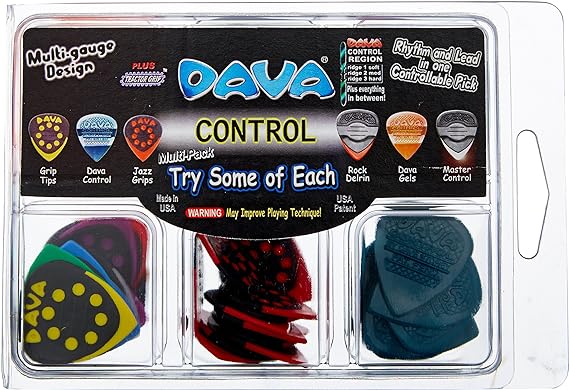 Dava Dava Guitar Picks, Multicolor, inch (8128)