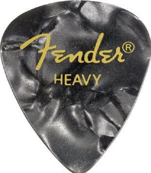 FENDER FENDER 351 SHAPE PREMIUM CELLULOID 12-PACK, BLACK MOTO, MEDIUM