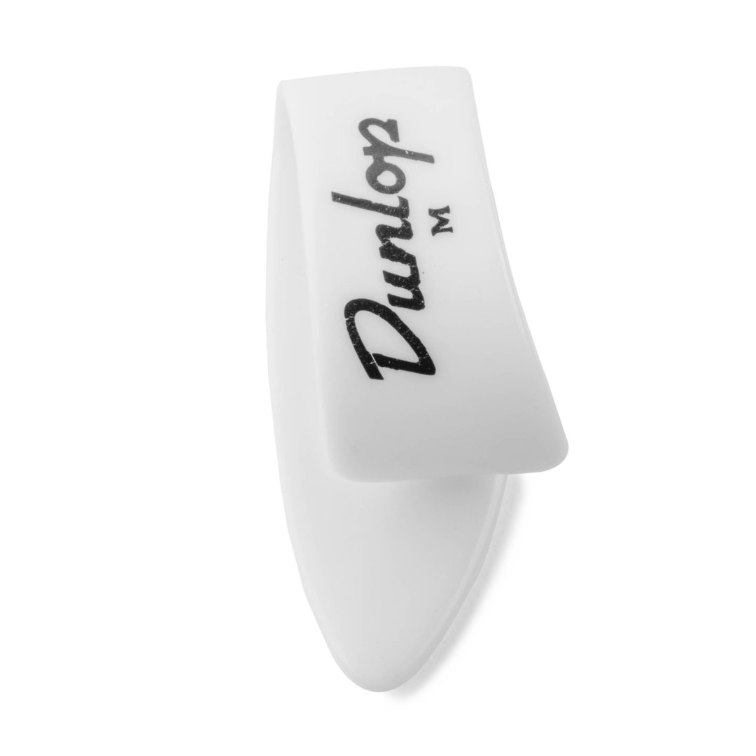 Dunlop Dunlop 9002P Thumbpicks White Plastic. Medium (4 Pack)