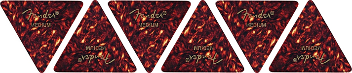 FENDER FENDER TRIANGLE THIN SHELL PICKS, 12 PACK