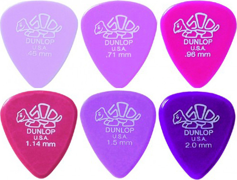 Dunlop DUNLOP DELRIN 500 PICKS, 0.46, LIGHT PINK