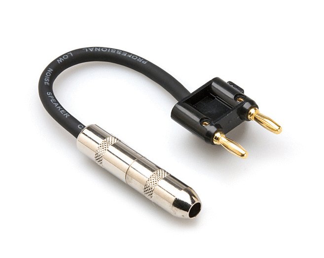Hosa Hosa BNP-116BK Speaker Adaptor 1/4" to Dual Banana. Black