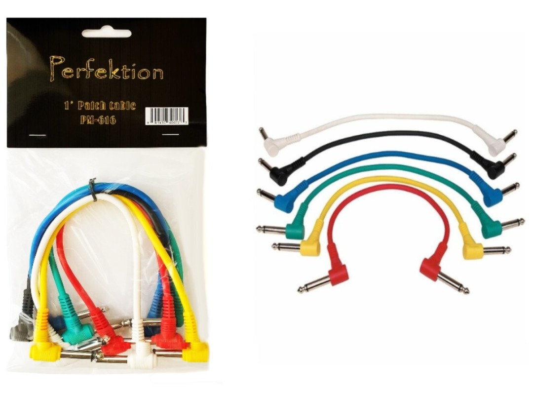 Perfekt Gear Perfektion PM-616 1ft Patch Cables- 6 Pack Different Colors