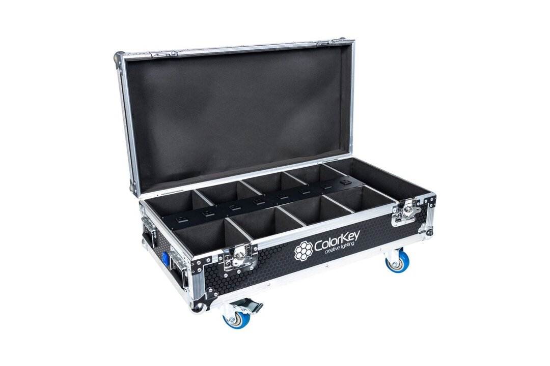 ColorKey 8-pc Charging Road Case with Casters for MobilePar Mini HEX 4