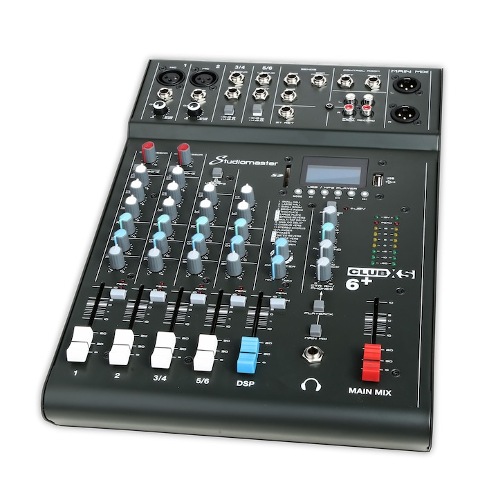 Studiomaster CLUBXS6+ 2 Mic Preamps w/DSP, Bluetooth & USB