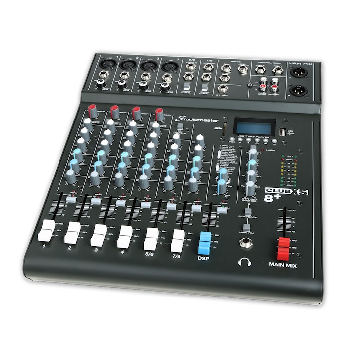 Studiomaster CLUBXS8+ 4 Mic Preamps w/DSP, Bluetooth & USB
