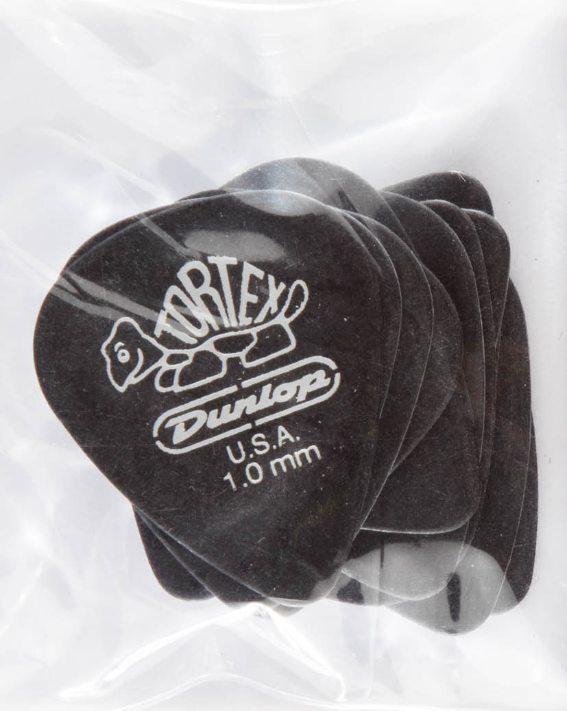 DUNLOP DUNLOP TORTEX PITCH BLACK PICK REFILL BAG, 72 PICKS, 1.0mm