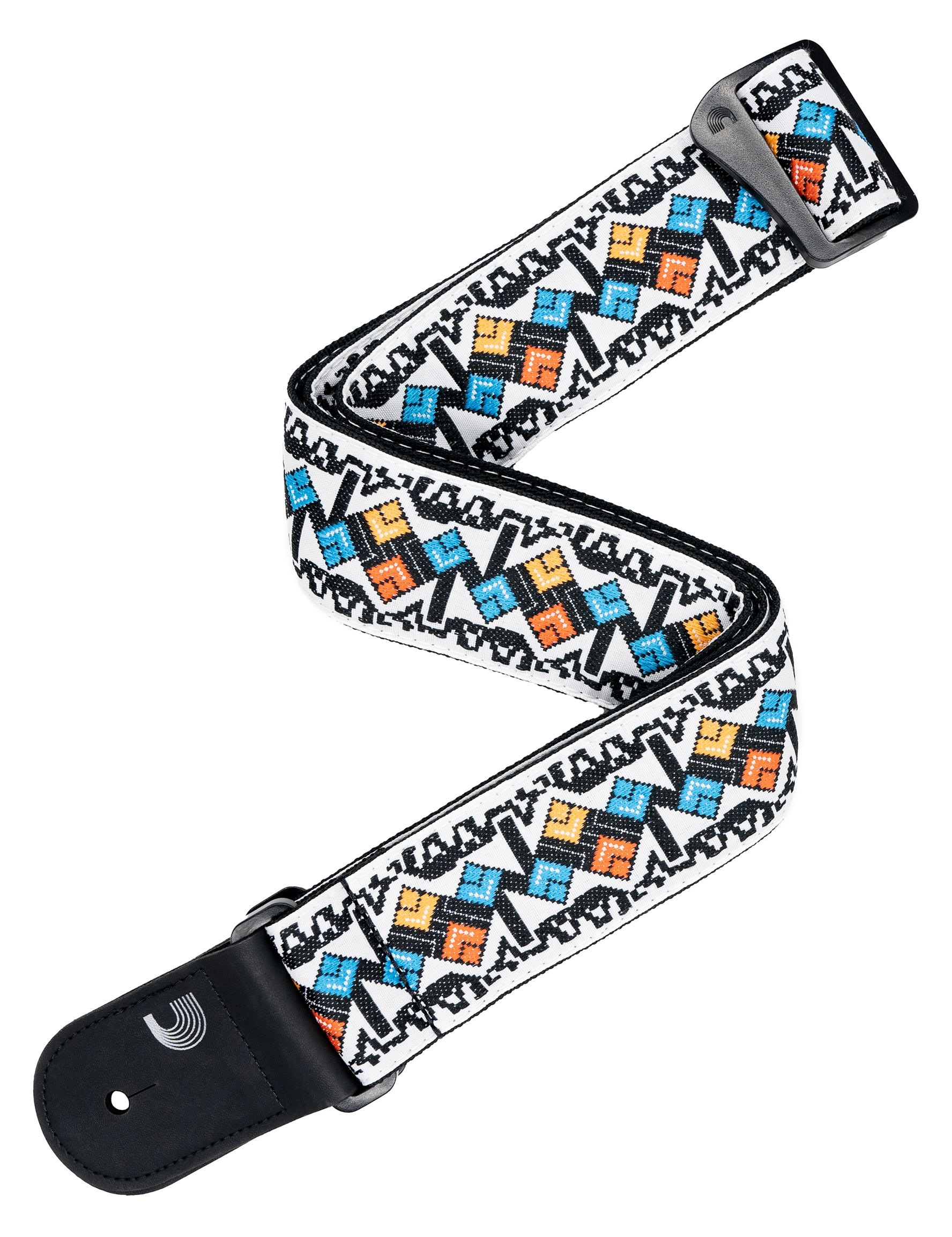 D'ADDARIO D'ADDARIO ECO COMFORT WOVEN GUITAR STRAP, WHITE