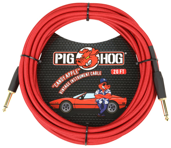 Pig Hog Pig Hog PCH20 Instrument Cable - Candy Apple Red