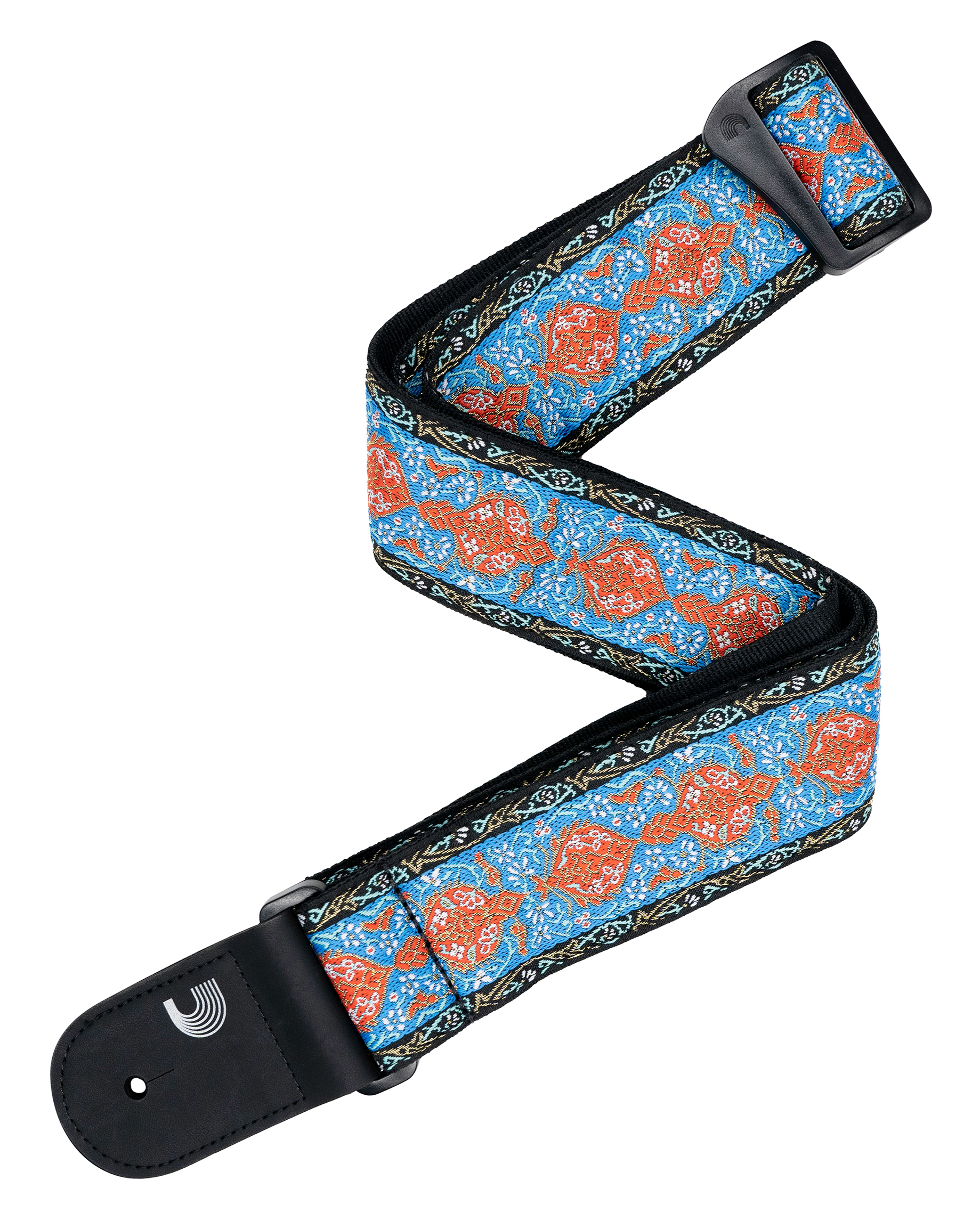 D'Addario D'ADDARIO ECO COMFORT WOVEN GUITAR STRAP, BLUE & ORANGE