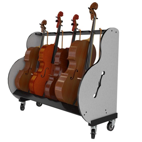 A&S The Band Room� Cello Storage Rack for Music Teachers - 4 Cello Rack