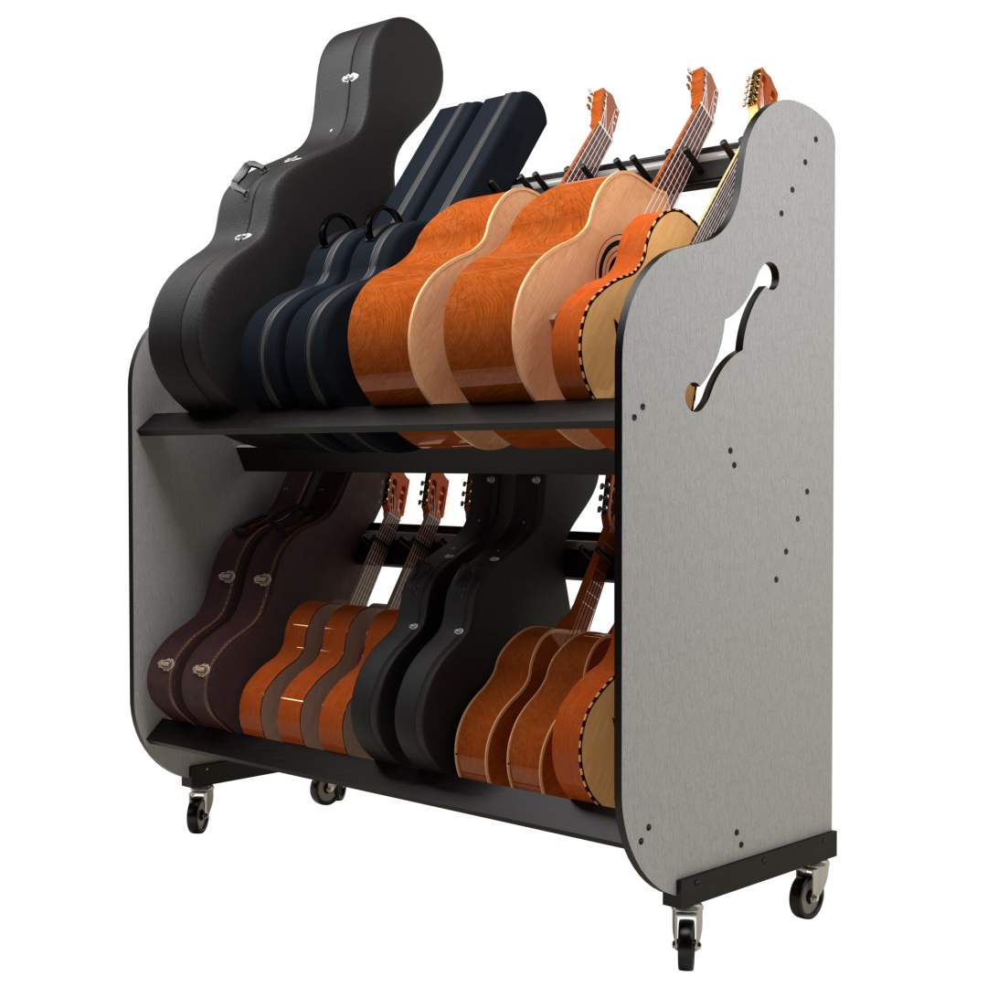 A&S The Band Room� Mariachi Instrument Rack for Music Teachers - For Guitars & Cases