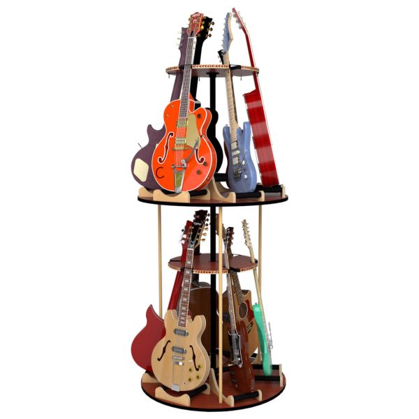 A&S The Carousel� Deluxe Rotating Guitar Stand | Base Unit - Carx Stand + Expansion
