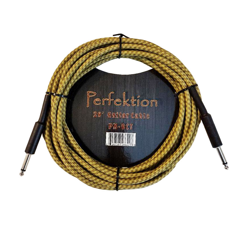 Perfekt Gear Perfektion PMB 20' Braided Instrument Cable - Vintage Tweed