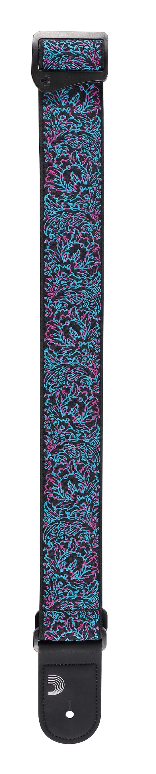 D'ADDARIO D'ADDARIO ECO COMFORT WOVEN OUTRUN GUITAR STRAP, GLITCH