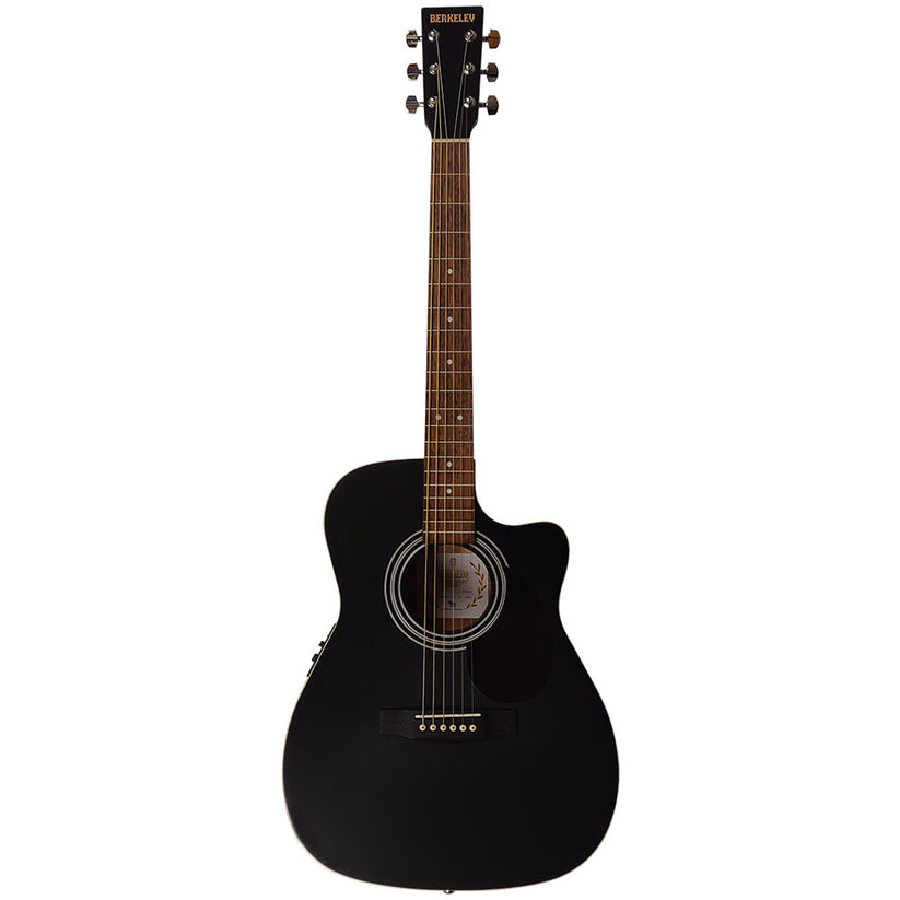 Berkeley Berkeley Concert Acoustic/Electric Cutaway Guitar - Black Satin w/EQ