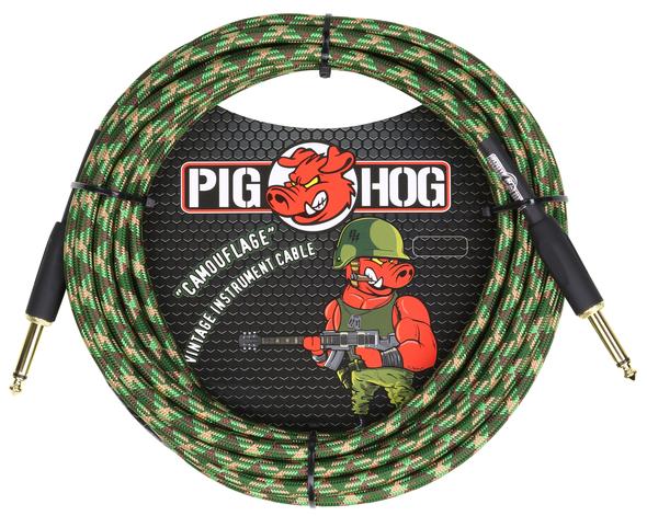 Pig Hog PIG HOG VINTAGE SERIES INSTRUMENT CABLE, 20FT, CAMOUFLAGE