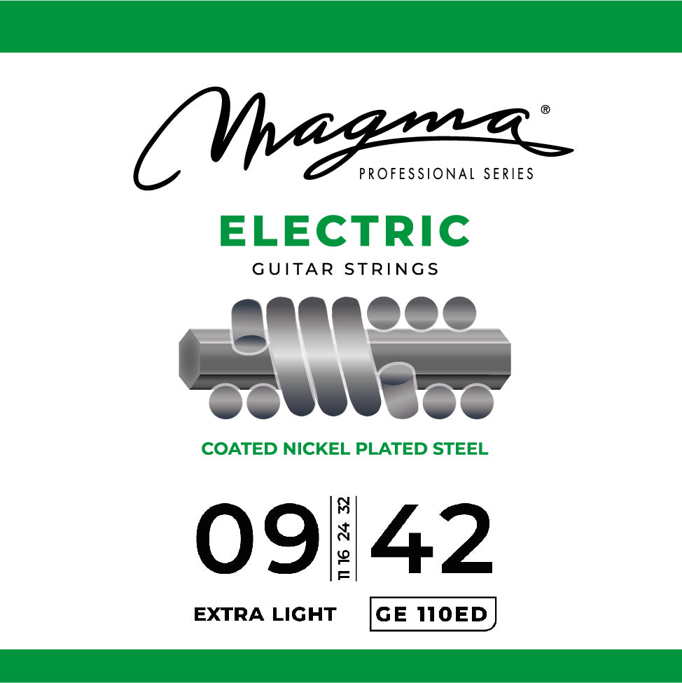 Magma Strings Magma Electric Guitar 6 Strings Coated Nickel-Plated Steel - 9-42 Extra Light