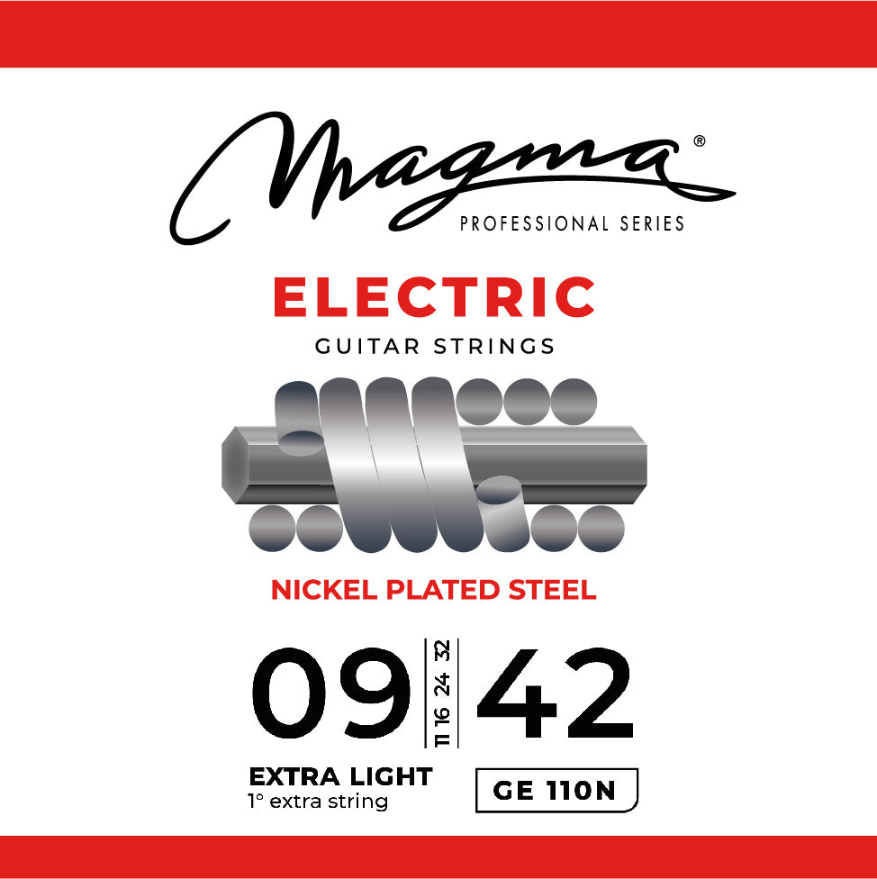 Magma Strings Magma Electric Guitar 6 Strings Nickel-Plated Steel Set - 9-42 Extra Light