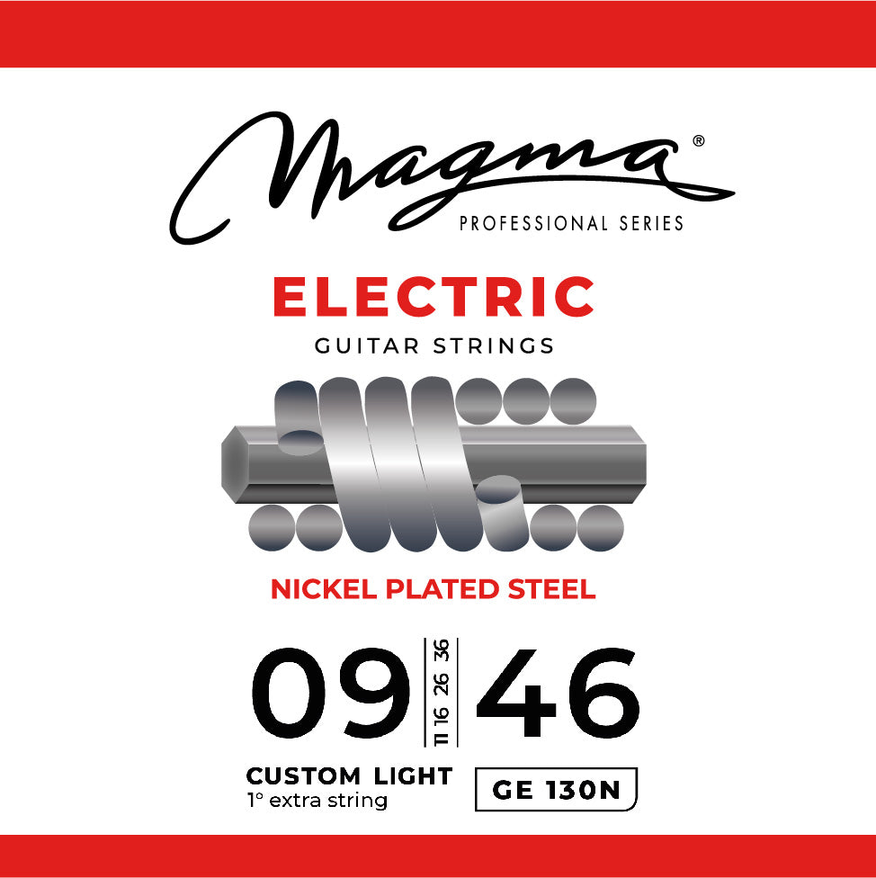 Magma Strings Magma Electric Guitar 6 Strings Nickel-Plated Steel Set - 9-46 Custom Light