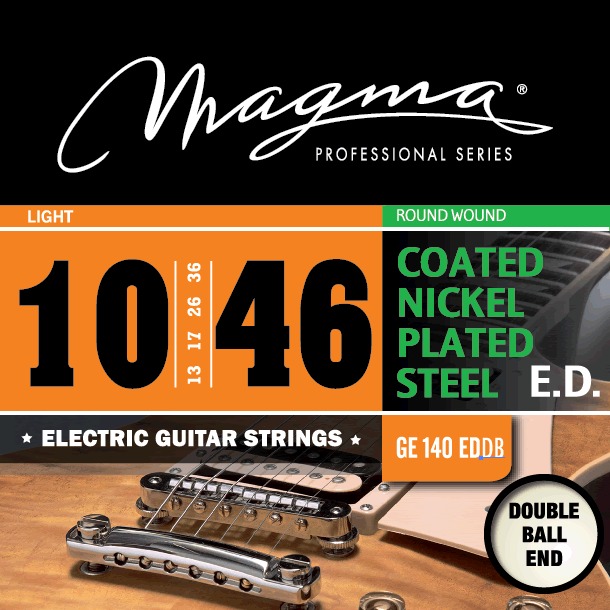 Magma Strings Magma Strings Electric Guitar Strings � Double Ball End, Coated Nickel - 10-46 Light