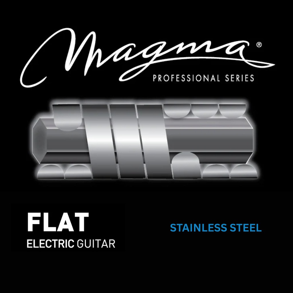 Magma Strings Magma Flat Electric Guitar Strings � Steel, Round-Wound Flattened - 10-46