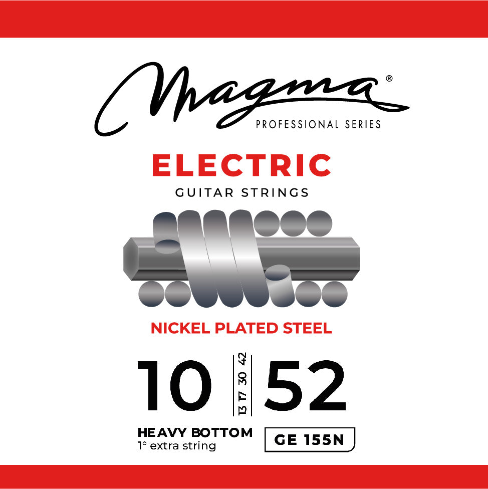 Magma Strings Magma Electric Guitar 6 Strings Nickel-Plated Steel Set - 10-52 Heavy Bottom