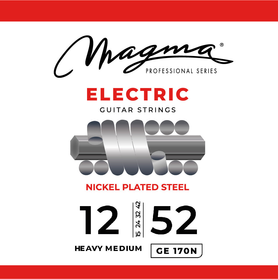Magma Strings Magma Electric Guitar 6 Strings Nickel-Plated Steel Set - 12-52 Heavy Medium