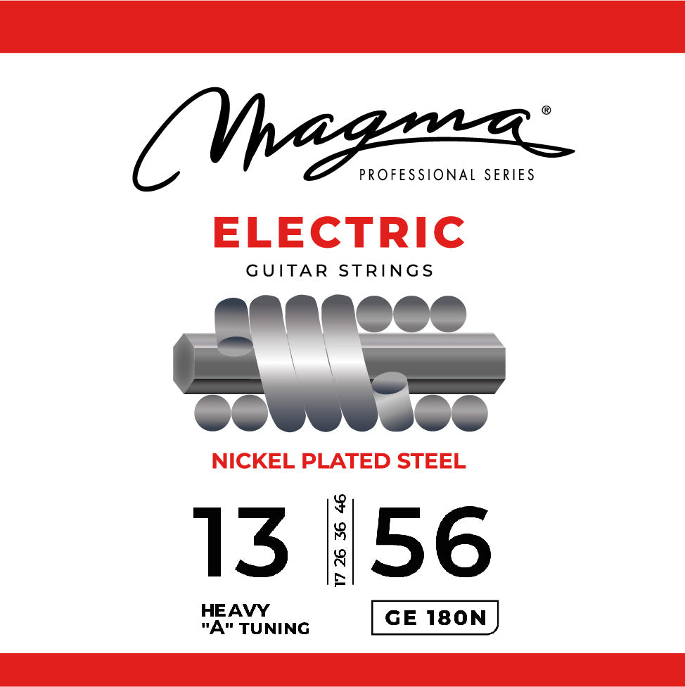 Magma Strings Magma Electric Guitar 6 Strings Nickel-Plated Steel Set - 13-56 Heavy "A"Tuning