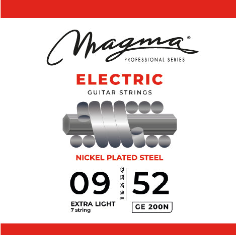 Magma Strings Electric Guitar Strings 7 strings Nickel-Plated Steel Set - 9-52 Ex. Light