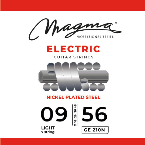 Magma Strings Electric Guitar Strings 7 strings Nickel-Plated Steel Set - 9-56 Custom Light