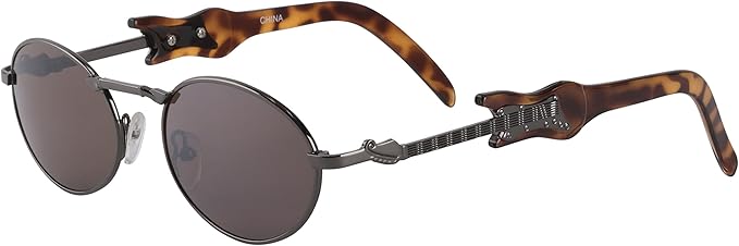 US Blues US Blues Guitar Oval Sunglasses - Black