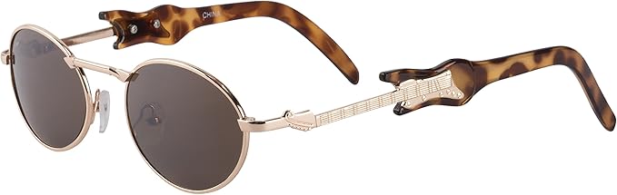 US Blues US Blues Guitar Oval Sunglasses - Bronze
