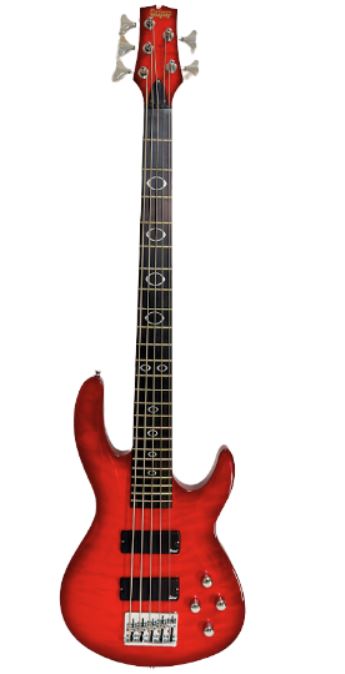 Palmer Palmer Magnum 5 String Bass - Quilted Red w/ Bag