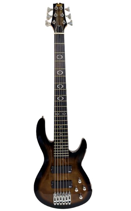 Palmer MAGNUM 6 Palmer 6-String Active Bass Guitar - Quilted Natural w/ Bag