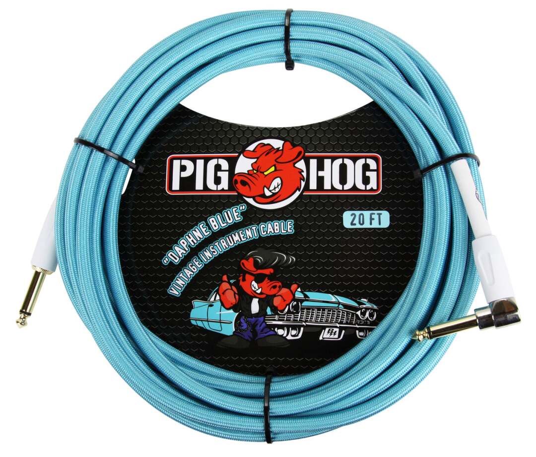 Pig Hog Pig Hog PCH20 Instrument Cable - Daphne Blue Right