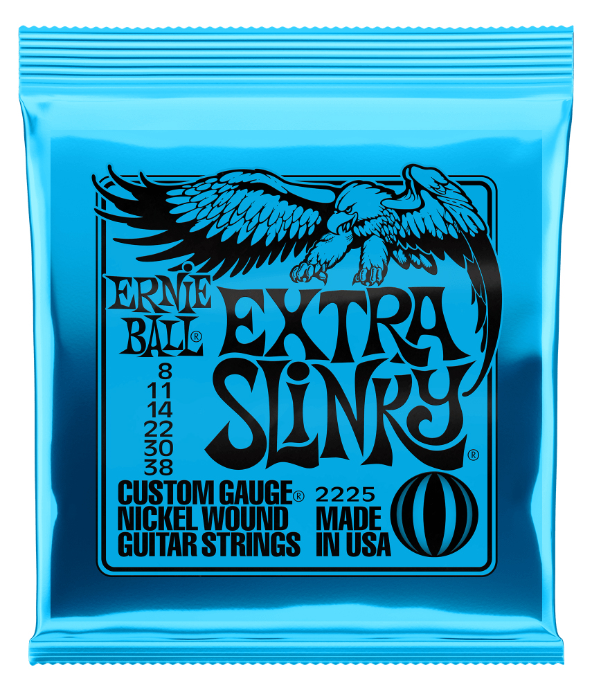 Ernie Ball Ernie Ball 2225 Nickel Extra Slinky Electric Guitar Strings - 8-38 Gauge