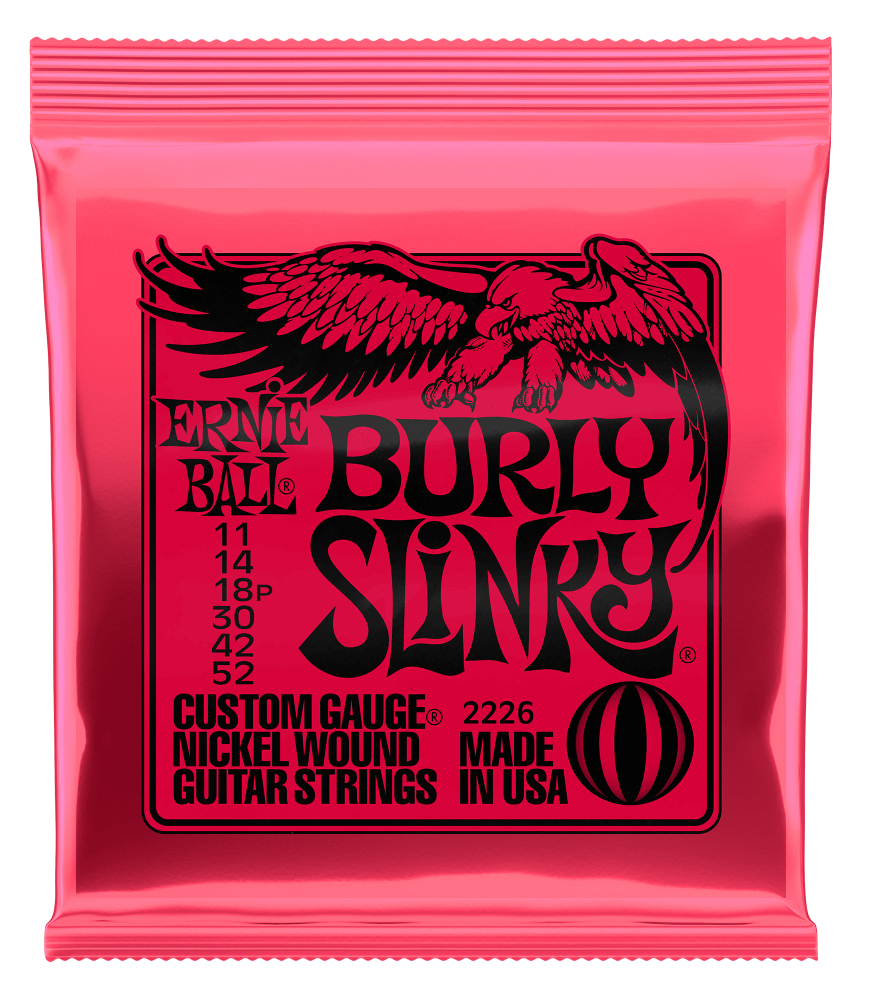 Ernie Ball Ernie Ball 2226 Burly Slinky Nickel Wound Electric Guitar Strings 11-52 Gauge