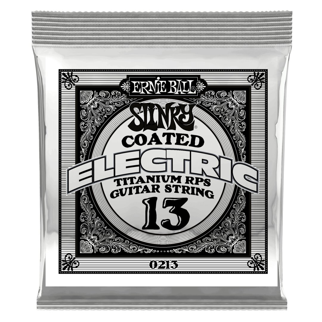 Ernie Ball Slinky Coated Titanium Reinforced Plain Electric Guitar Strings - .013