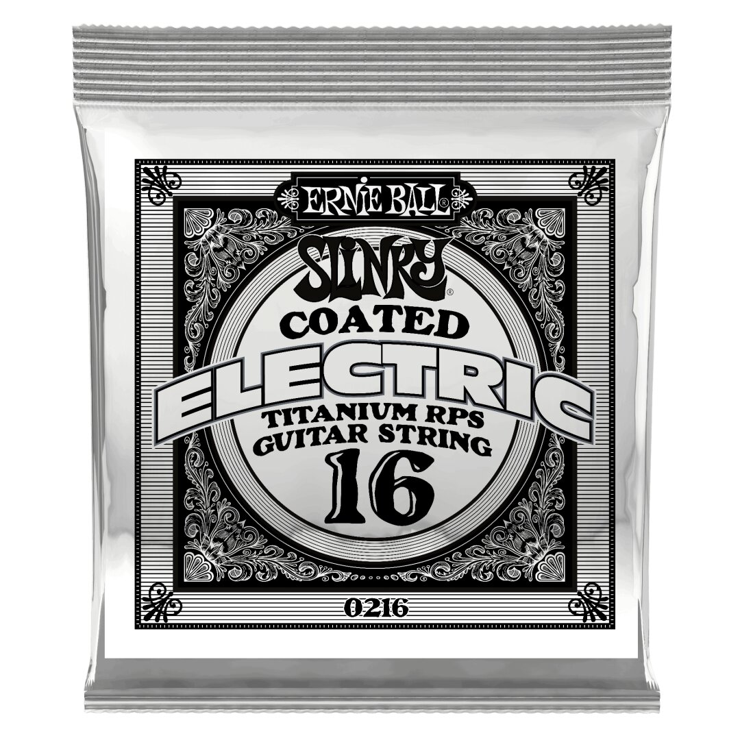 Ernie Ball Slinky Coated Titanium Reinforced Plain Electric Guitar Strings - .016