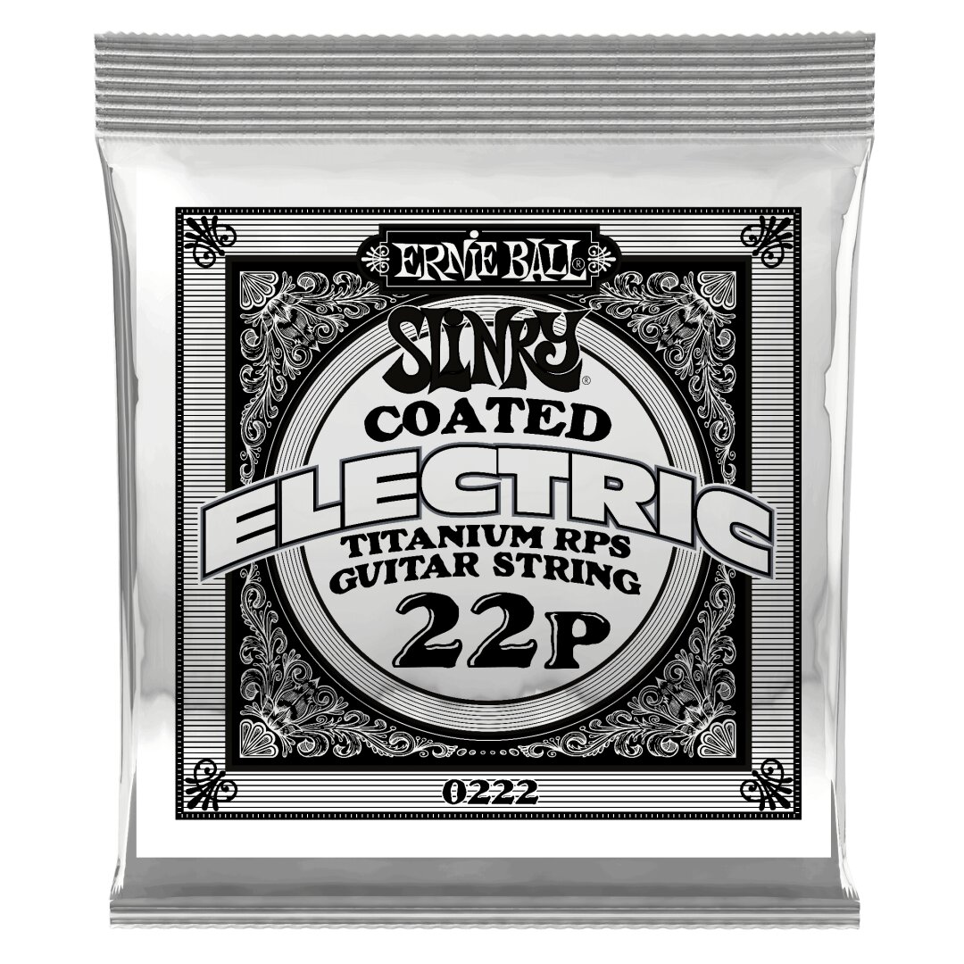 Ernie Ball Slinky Coated Titanium Reinforced Plain Electric Guitar Strings - .022