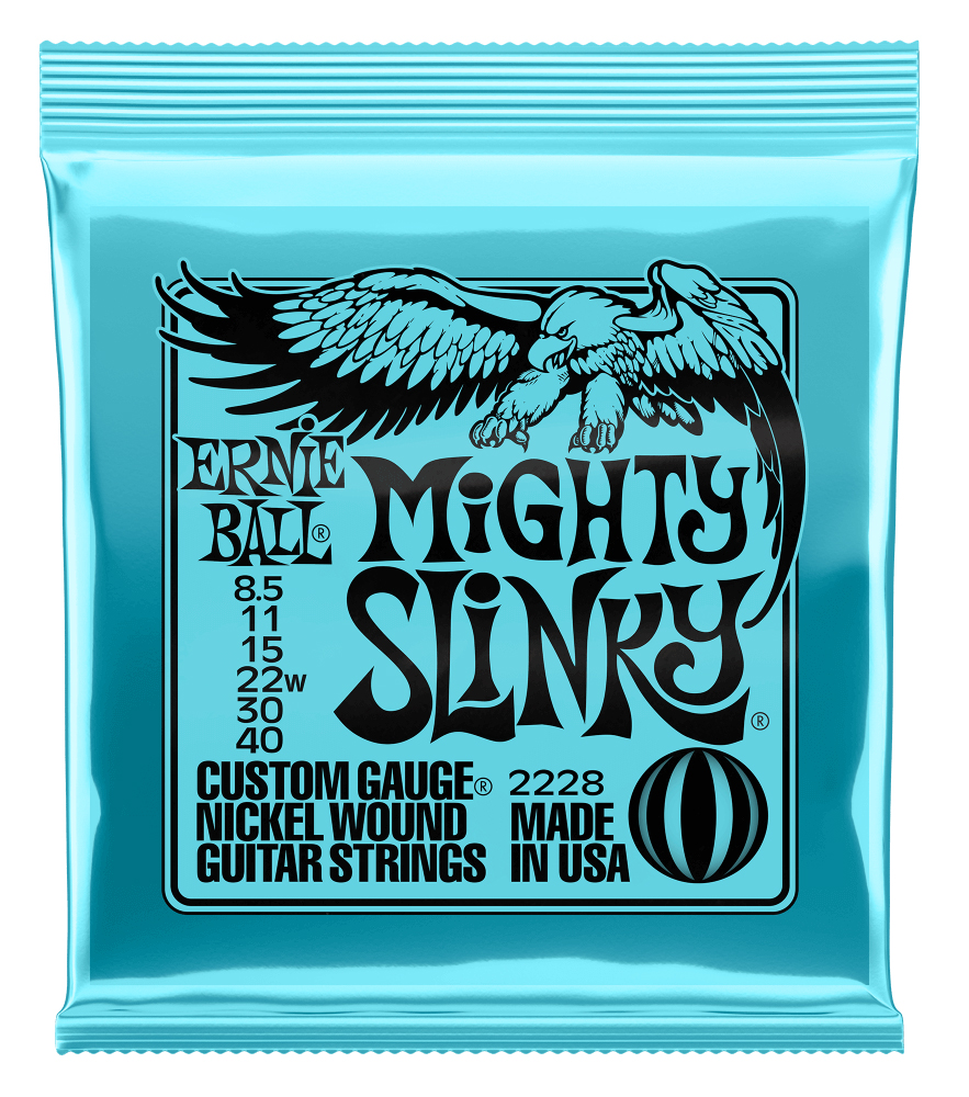 Ernie Ball Ernie Ball 2228 Mighty Slinky Nickel Wound Electric Guitar Strings 8.5-40 Gauge