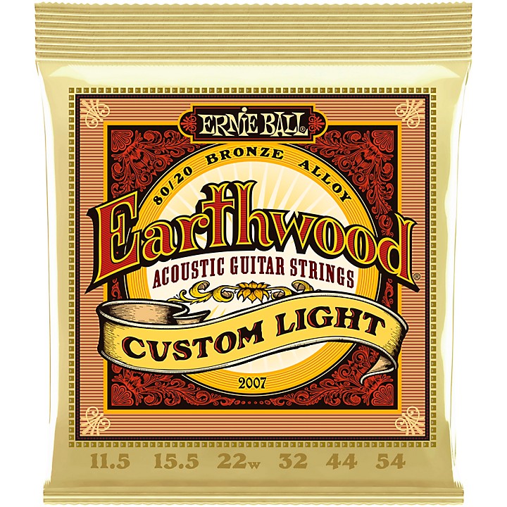 Ernie Ball Earthwood Phosphor Bronze Acoustic Guitar Strings - 11.5-54 Custom Light