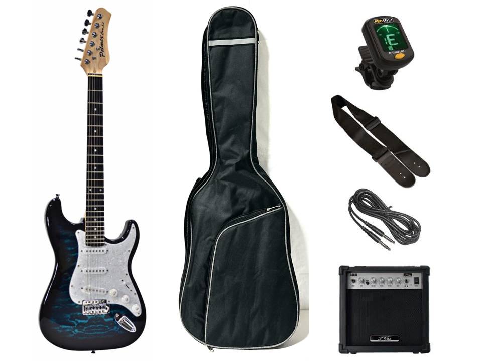 Palmer Palmer PE-Core-PK Electric Guitar Pack l Standard Series - Flame Blue Pack