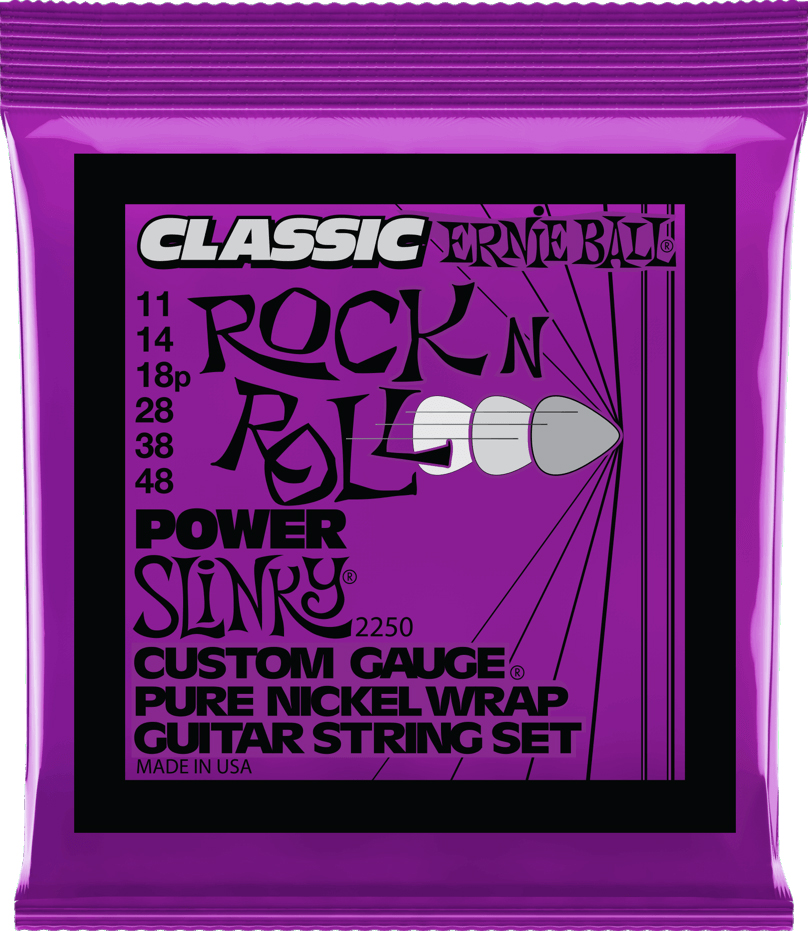 Ernie Ball Ernie Ball 2250 Classic Pure Nickel Power Slinky Electric Guitar Strings 11-48 Gauge